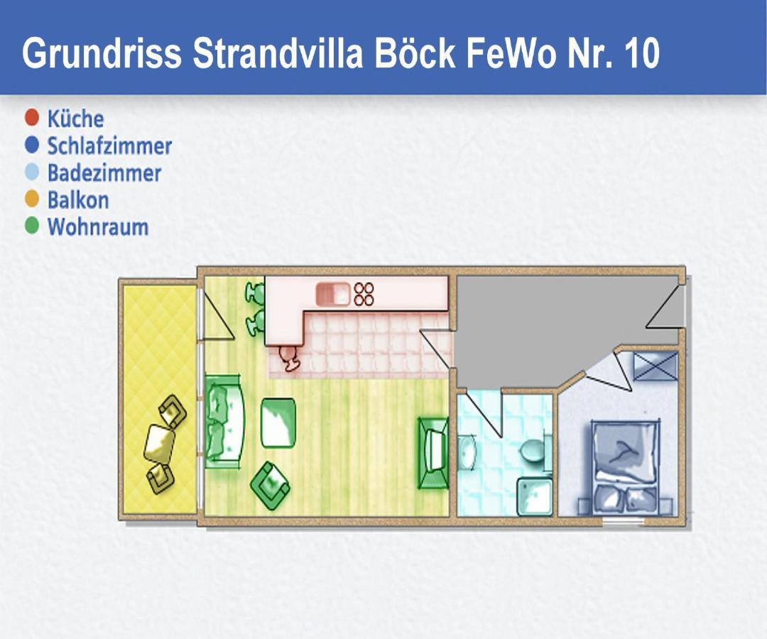 Strandvilla Boeck Fewo 10 Strandnah, Balkon, Meerblick Glowe Εξωτερικό φωτογραφία